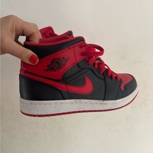 Nike Air Jordan 1  Black and Red High Tops